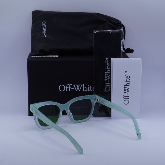 Off-White OERI143 LINCOLN 5355 Square Sunglasses – Transparent Sage/Green - Picture 6 of 10